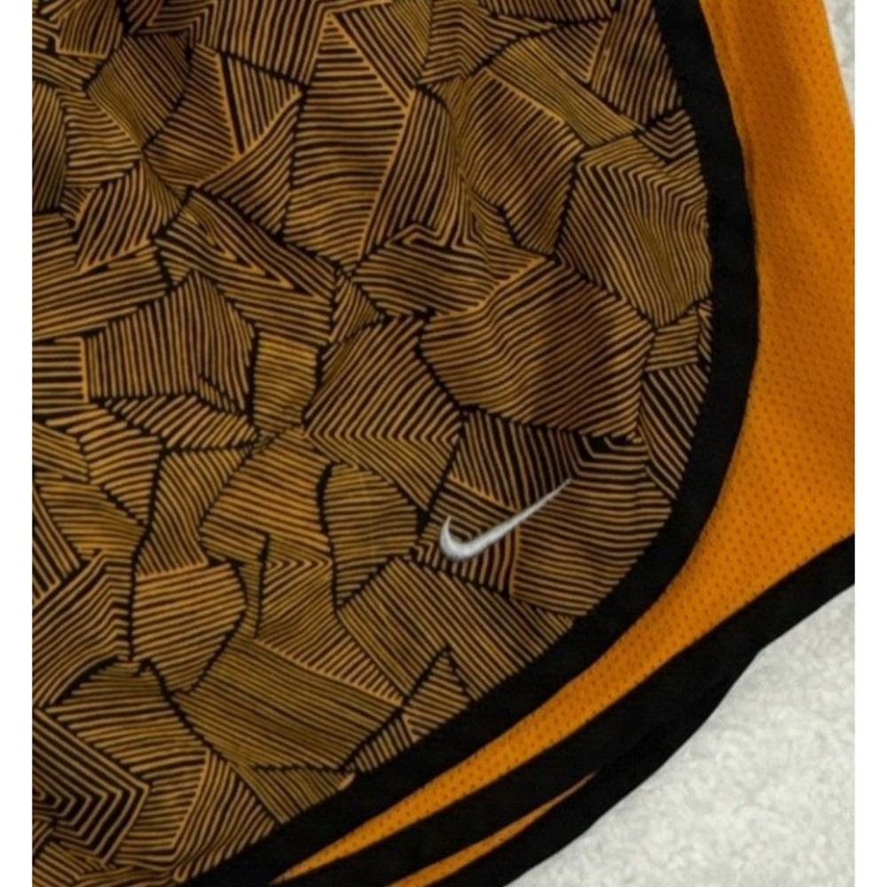 Nike Dri-FIT Tempo Womens Small Orange Black Prism Print Running Shorts - Picture 4 of 11